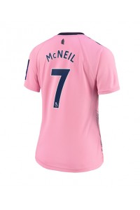 Everton Dwight McNeil #7 Fotballdrakt Borte Klær Dame 2022-23 Korte ermer